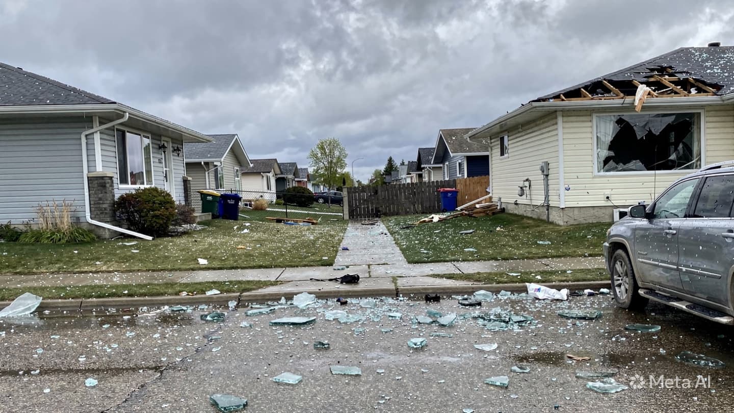 Severe Hailstorm Hits Red Deer: Homes Damaged and Two Residents Injured During Violent Storm