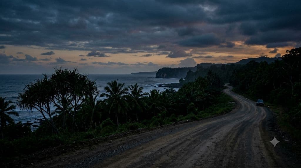When Dusk Shuts the Door: Quiet Restlessness in a Small Village Near Apia, 
