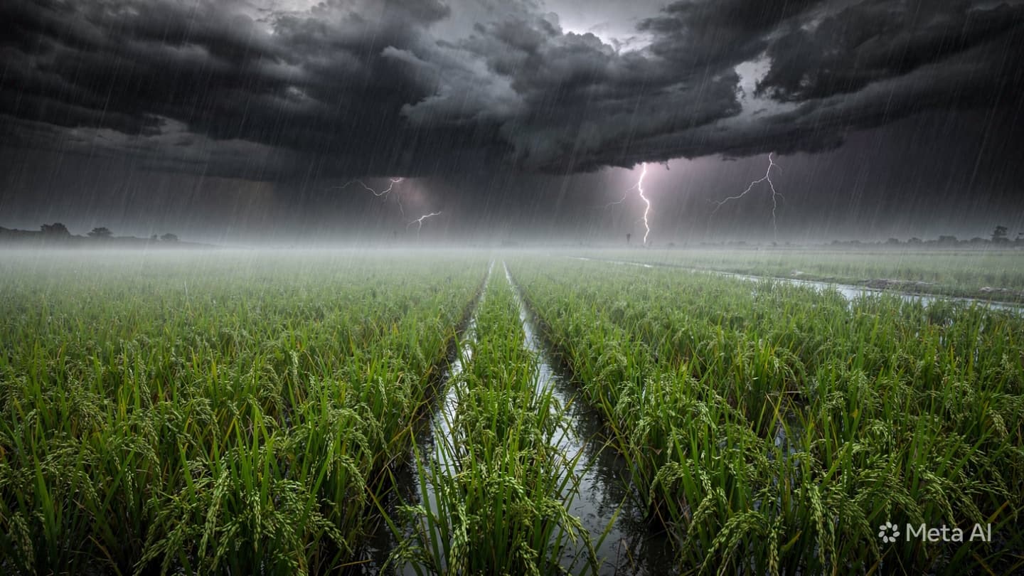 Lightning Strike in Rice Field: Resident Killed While Taking Shelter During Heavy Storm Today Lightning Strike in Rice Field: Resident Killed While Taking Shelter During Heavy Storm Today